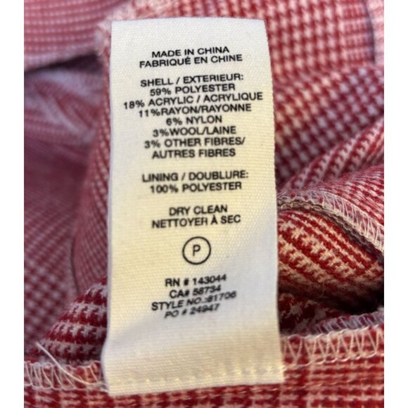 Avec Les Filles Wool Blend Red Plaid Coat S - Picture 10 of 10